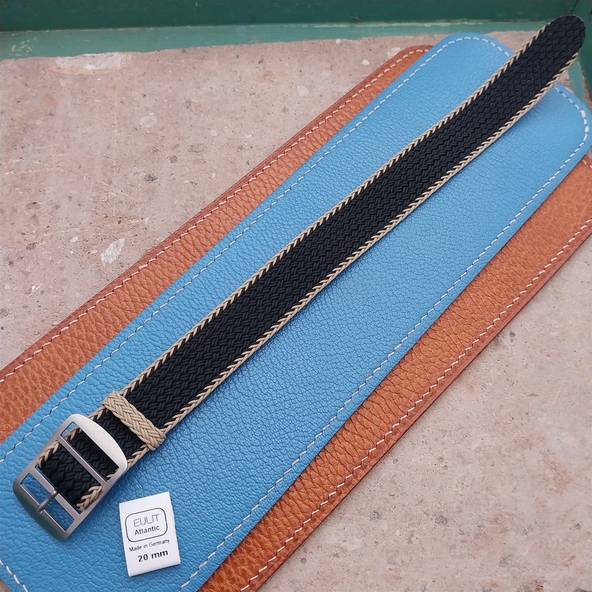 20mm Eulit Atlantic Braided Perlon Single Pass Field Watch Strap