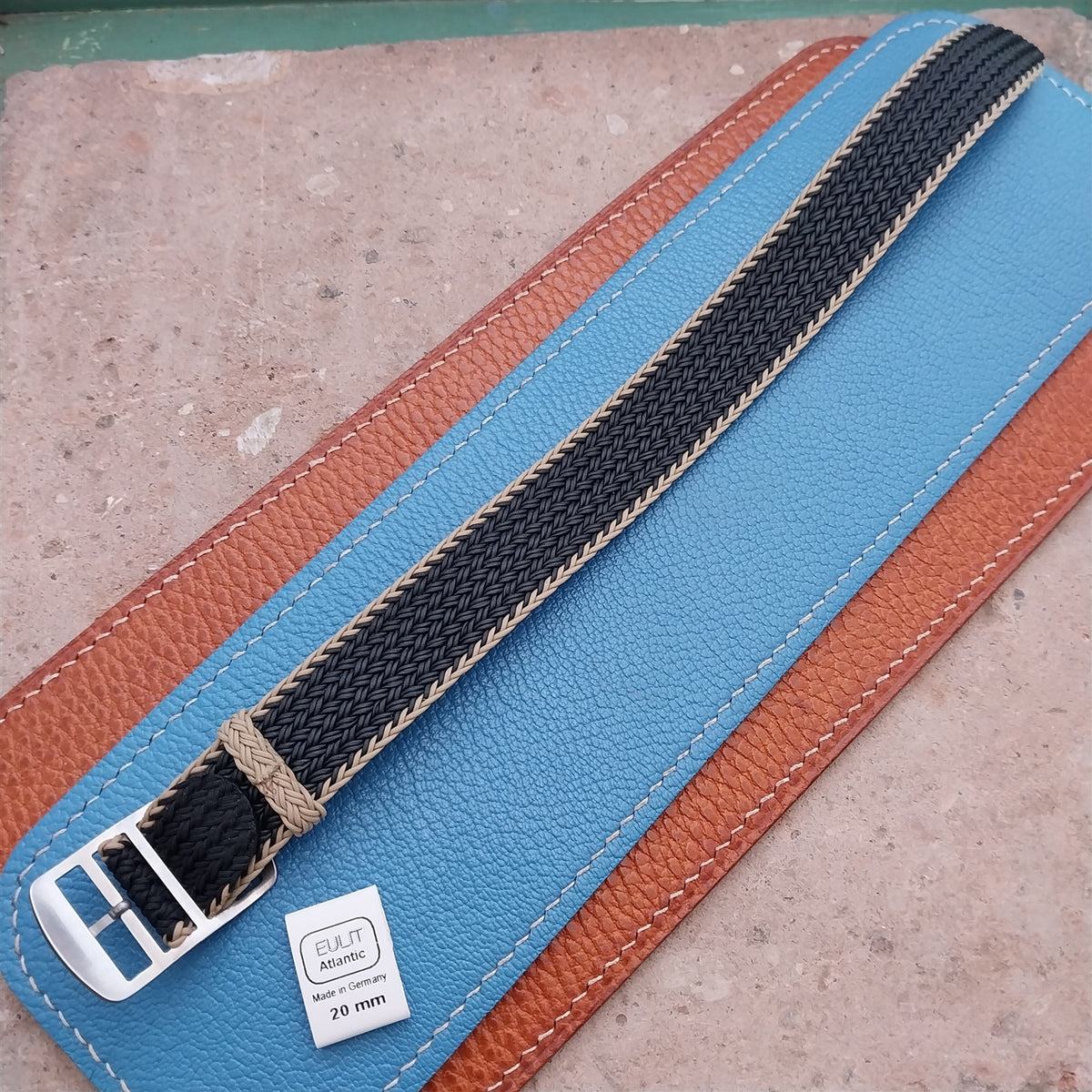 20mm Eulit Atlantic Braided Perlon Single Pass Field Watch Strap