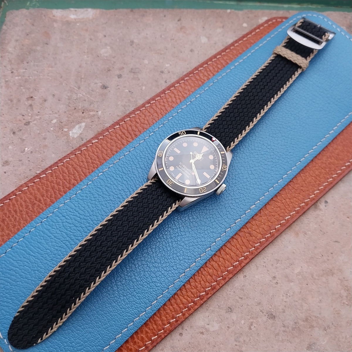 20mm Eulit Atlantic Braided Perlon Single Pass Field Watch Strap