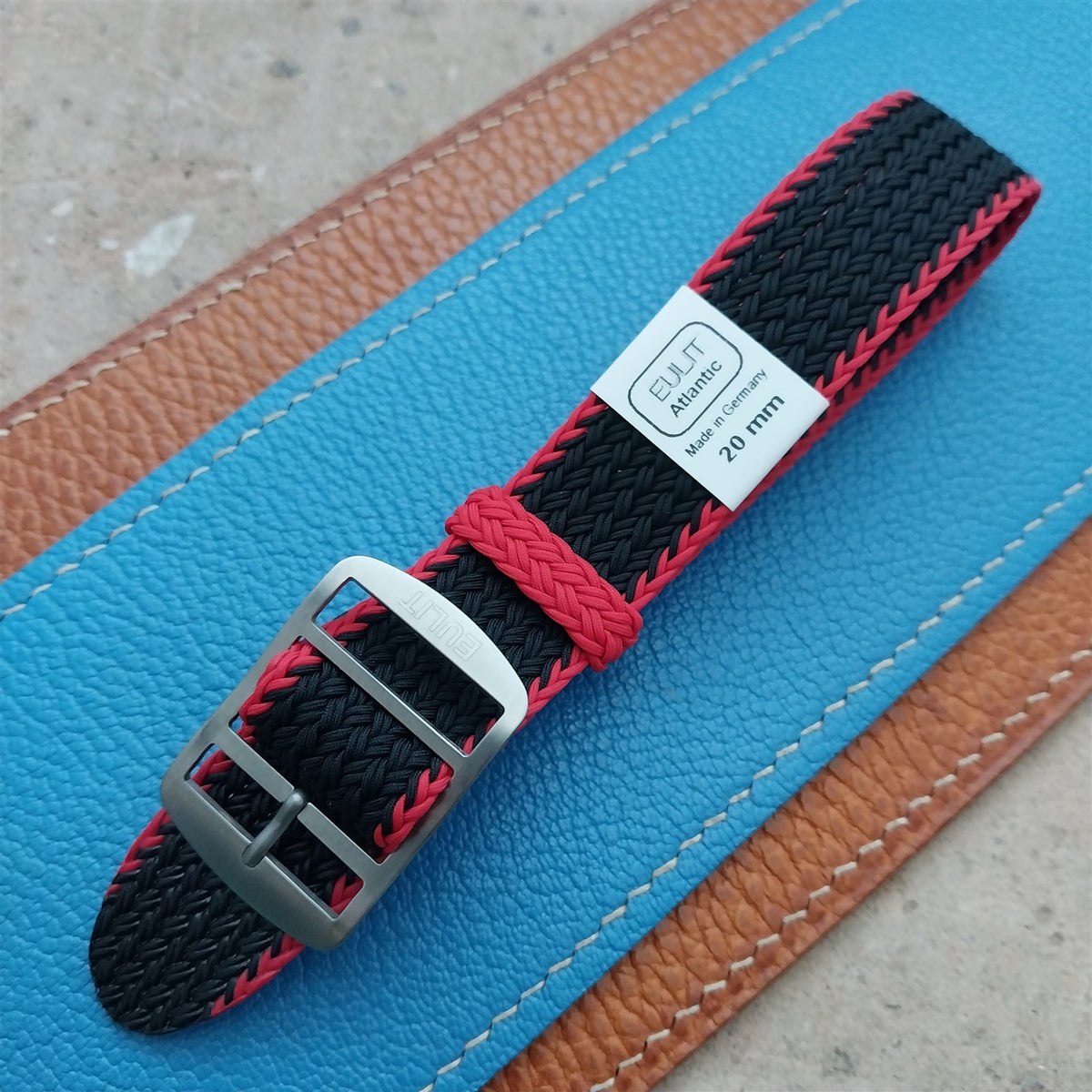 20mm Eulit Atlantic Braided Perlon Single Pass Field Watch Strap