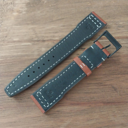 20mm Rios Typhoon Buffalo Leather 20/18 Aviator Pilot Watch Strap