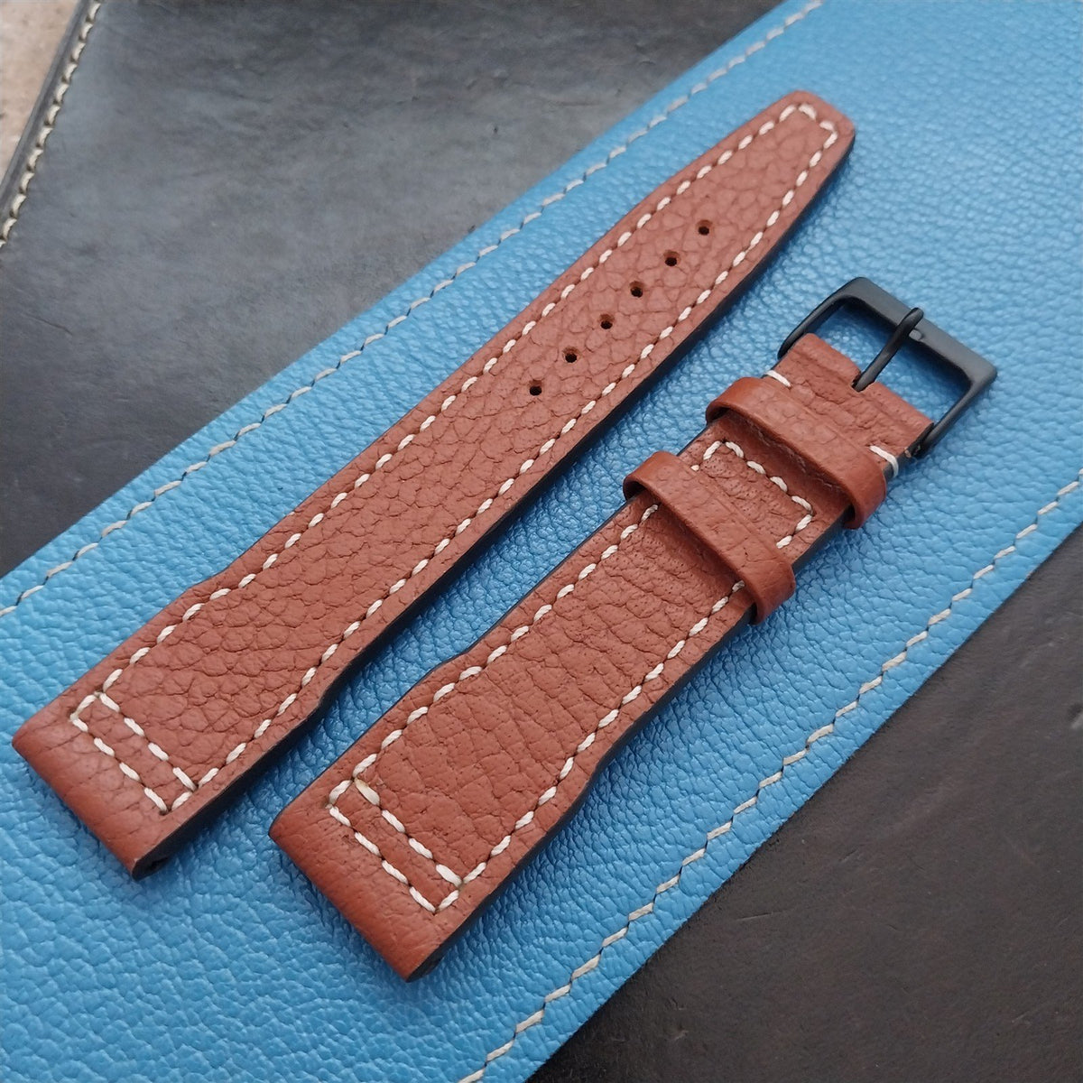 20mm Rios Typhoon Buffalo Leather 20/18 Aviator Pilot Watch Strap
