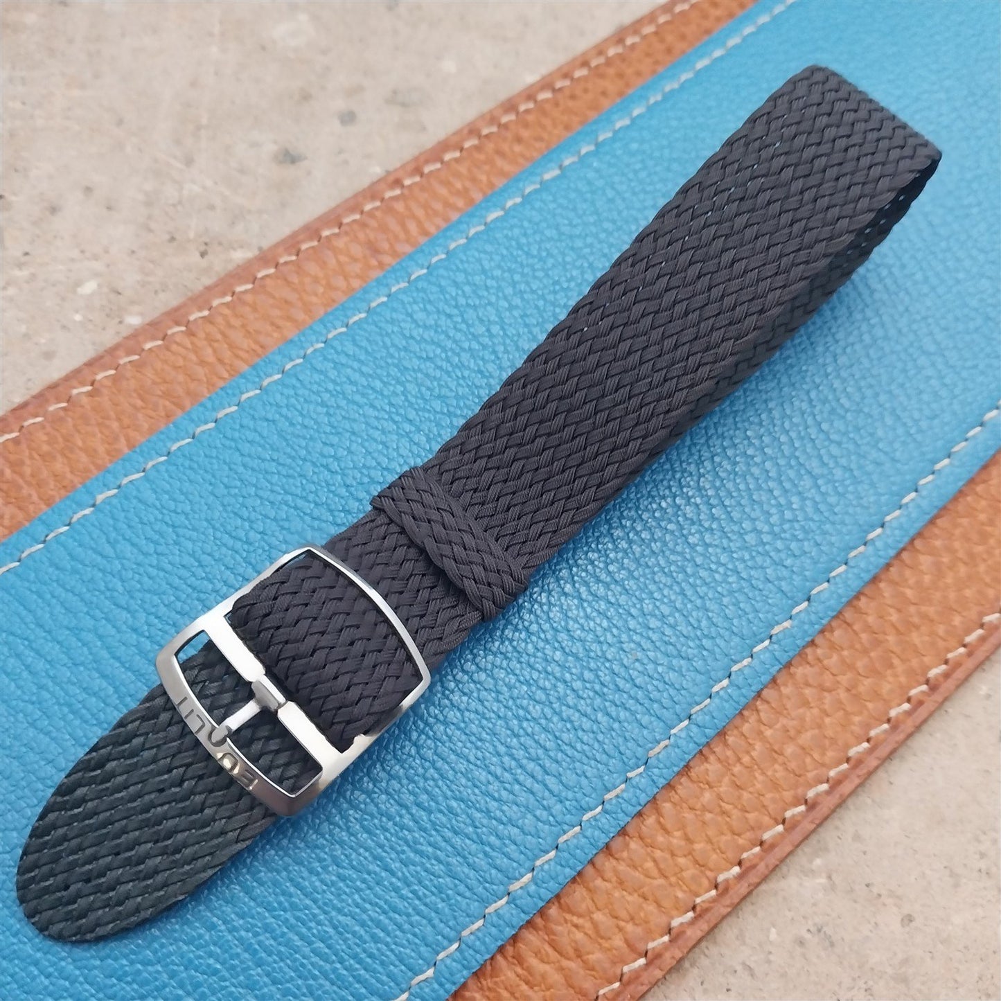 Dark Brown 20mm Eulit Panama Braided Perlon Single Pass Field Watch Strap