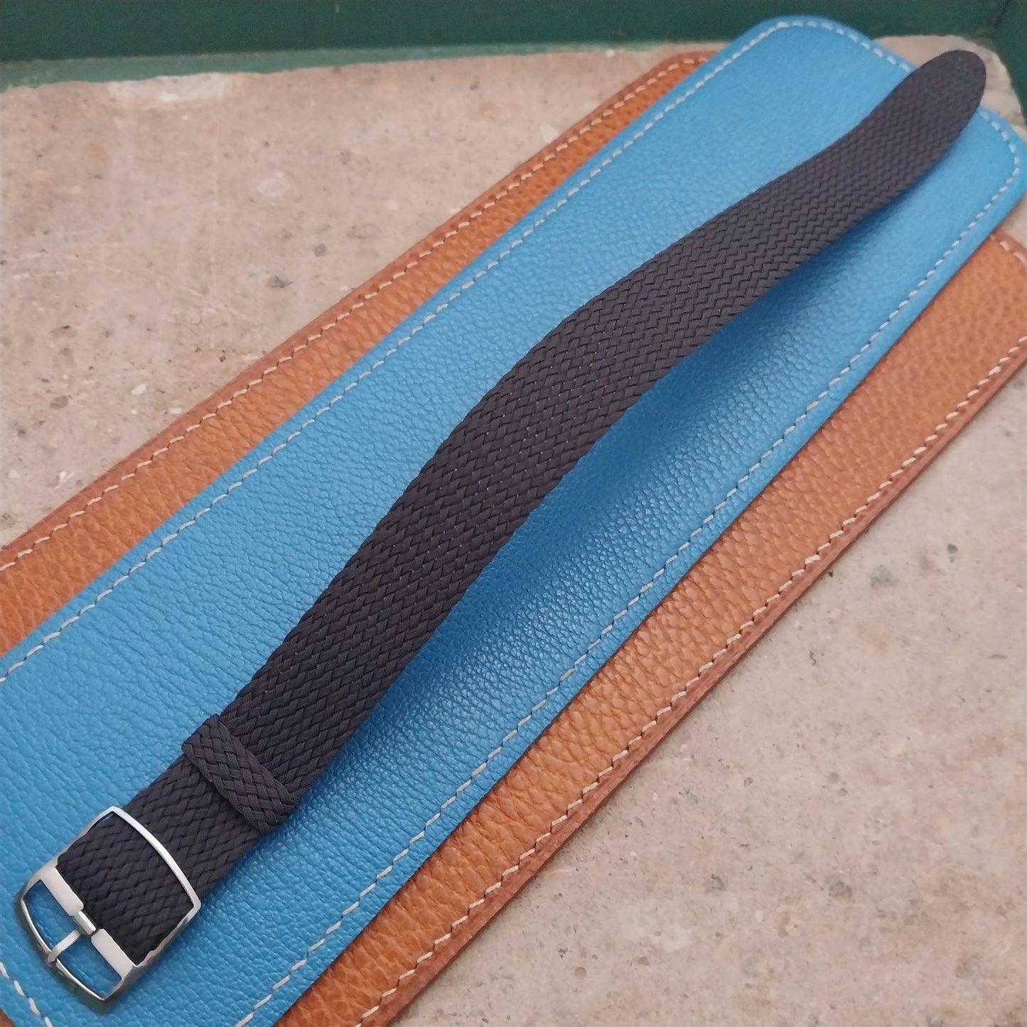 Dark Brown 20mm Eulit Panama Braided Perlon Single Pass Field Watch Strap