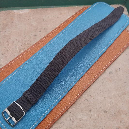 Dark Brown 20mm Eulit Panama Braided Perlon Single Pass Field Watch Strap