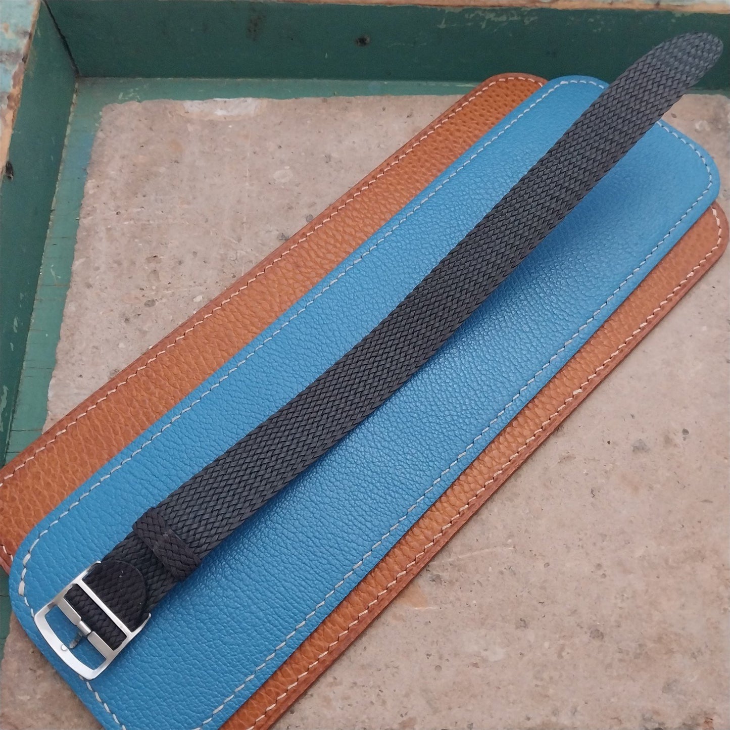 Dark Brown 20mm Eulit Panama Braided Perlon Single Pass Field Watch Strap
