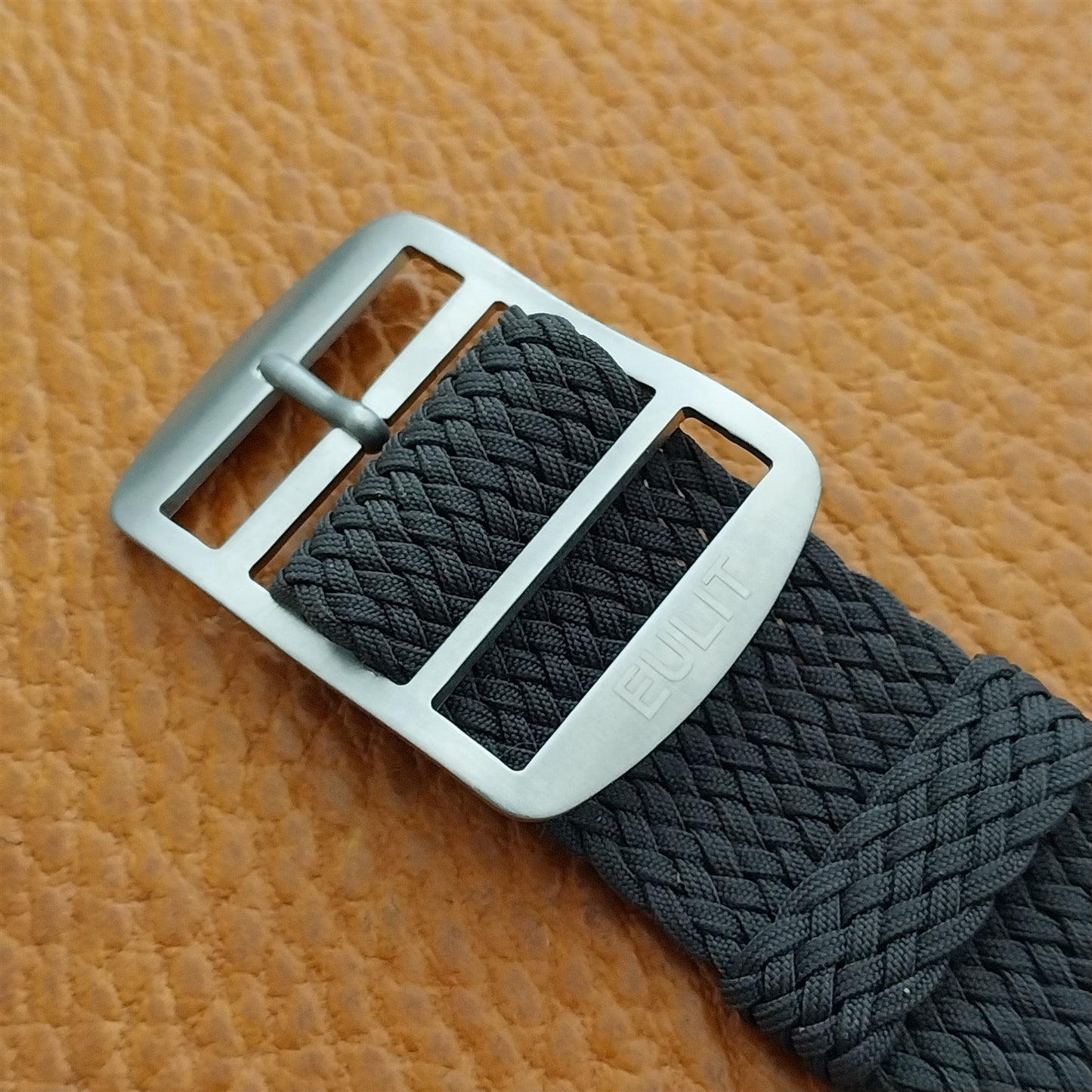 Brown 20mm Eulit Baltic Braided Perlon Single Pass Field Watch Strap