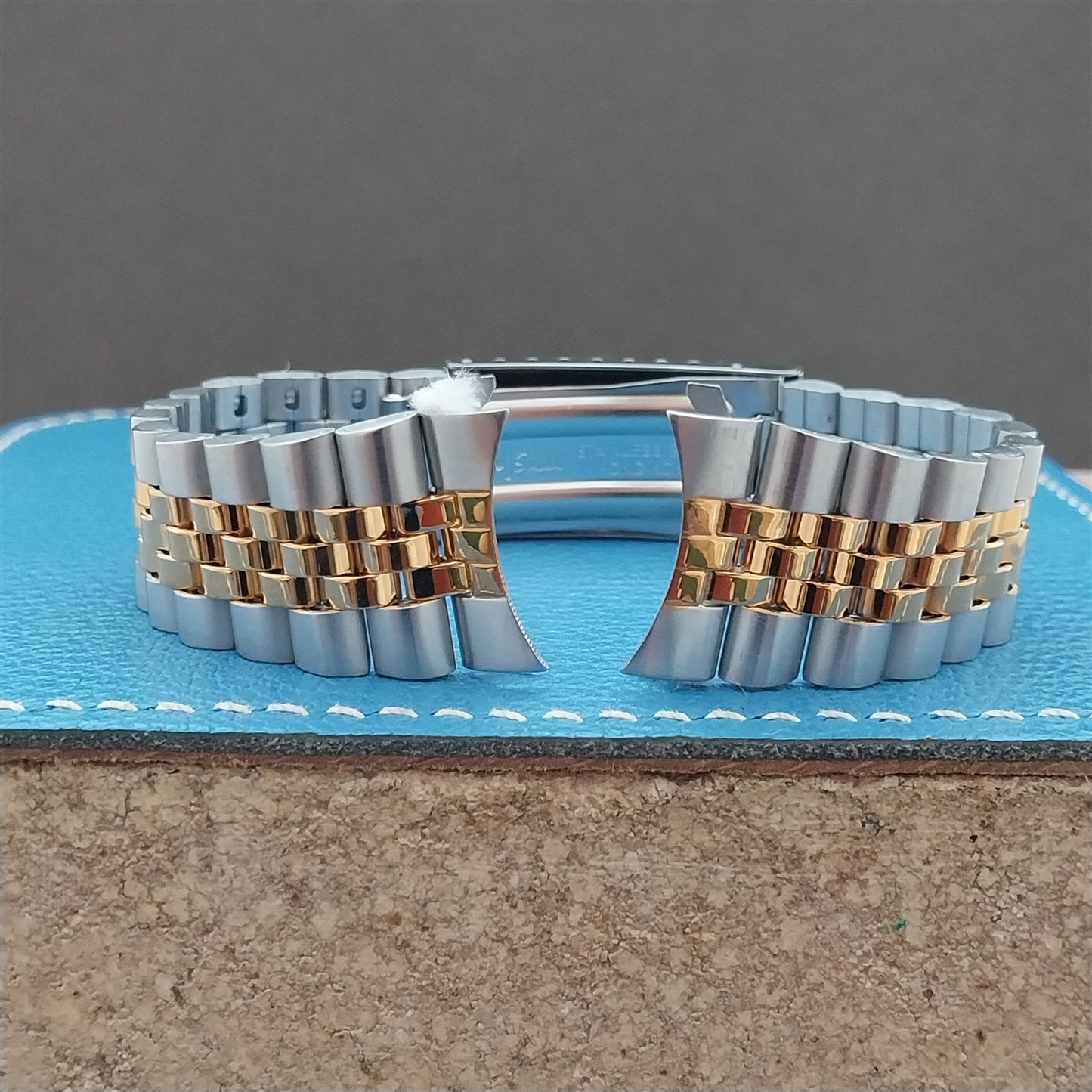 20mm Speidel Hirsch Stainless & Gold Tone Jubilee Unused Watch Band