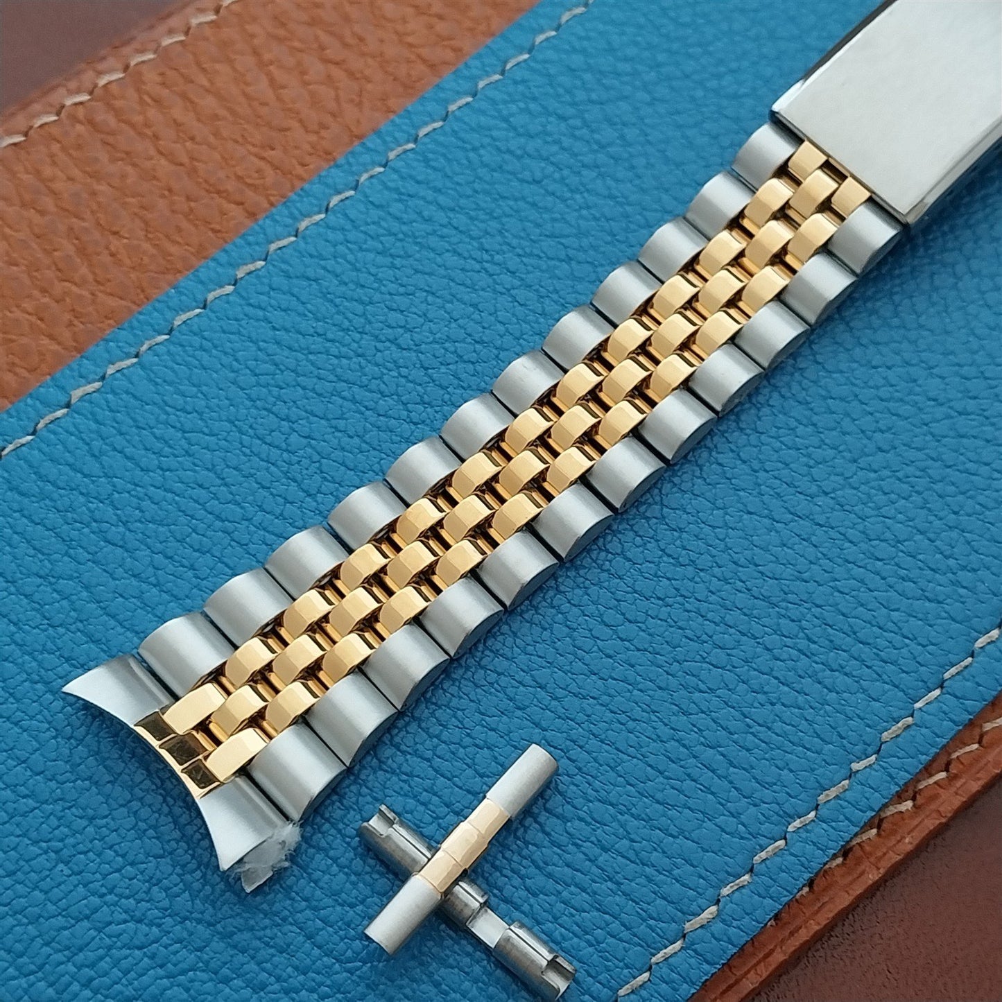 20mm Speidel Hirsch Stainless & Gold Tone Jubilee Unused Watch Band