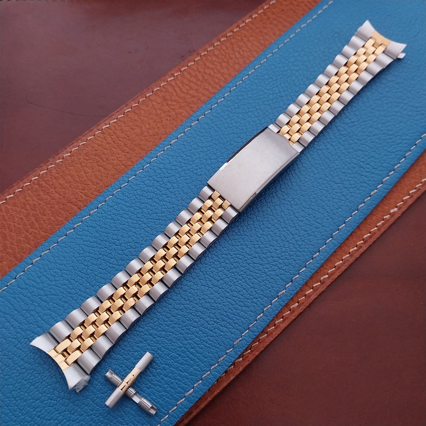 20mm Speidel Hirsch Stainless & Gold Tone Jubilee Unused Watch Band