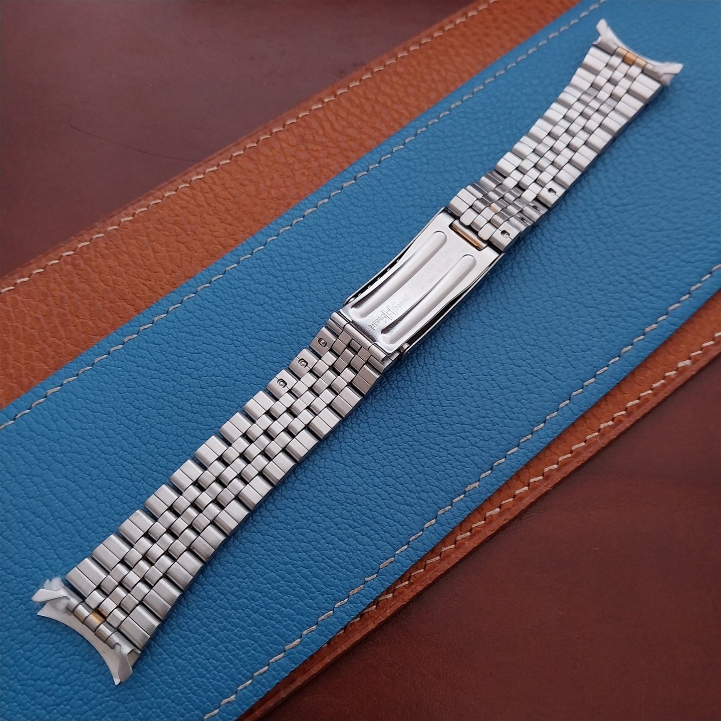 20mm Speidel Hirsch Stainless & Gold Tone Jubilee Unused Watch Band