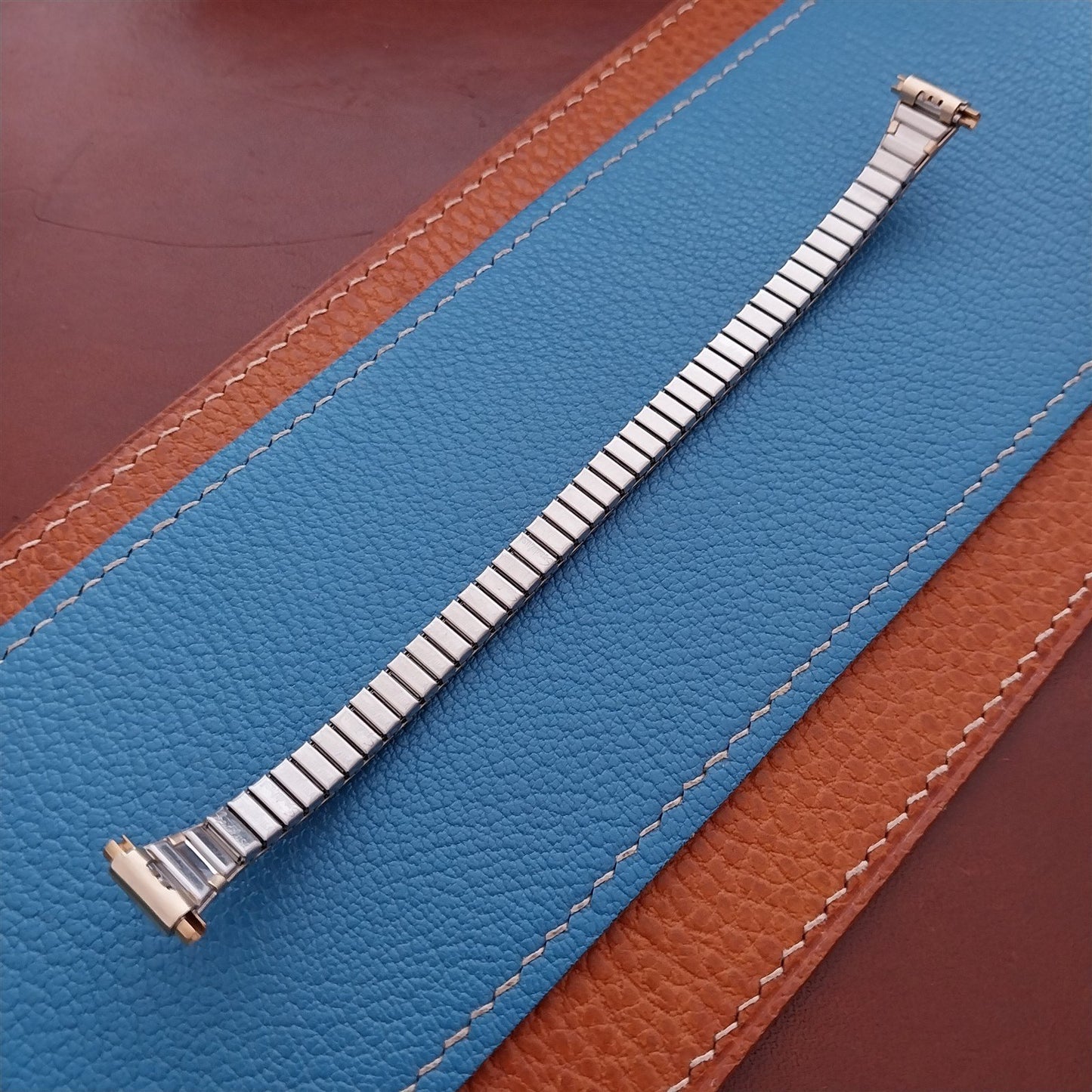 Gold-Plated & Diamond 1/2" Speidel Twistoflex Unused Vintage Cocktail Watch Band