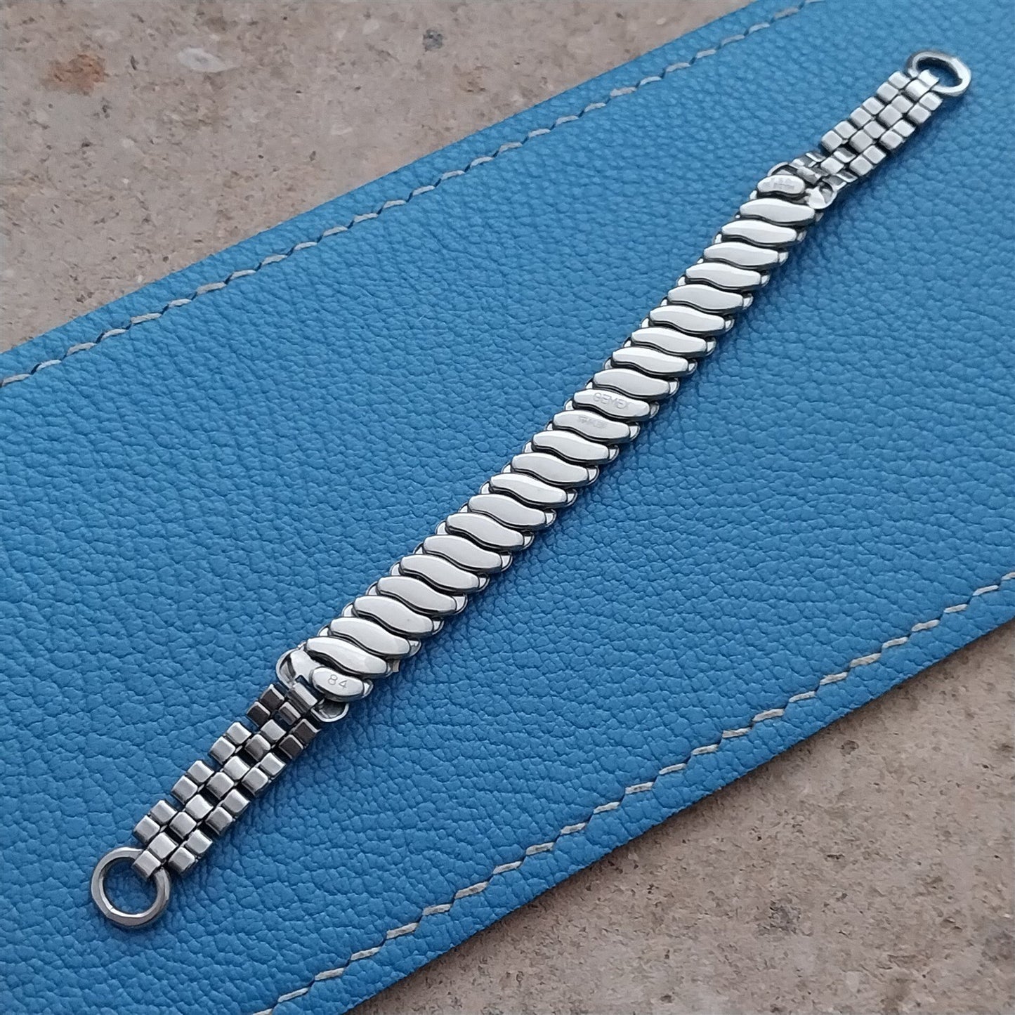 Ladies Beads of Rice Stainless Gemex 1950s Vintage Cocktail Watch Band