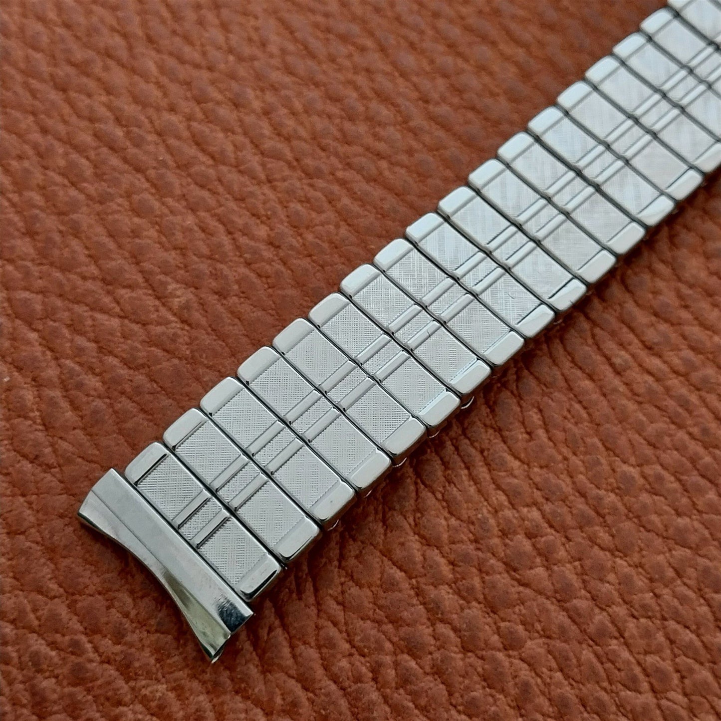 Vintage 16mm 17mm 17.2m 60s Baldwin Stainless Classic Stretch Unused Watch Band