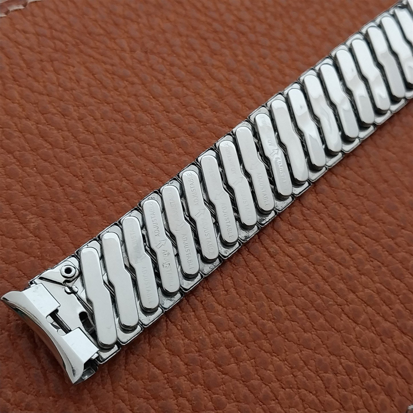 Vintage 17.2m 60s Baldwin Stainless Classic Stretch Unused Watch Band