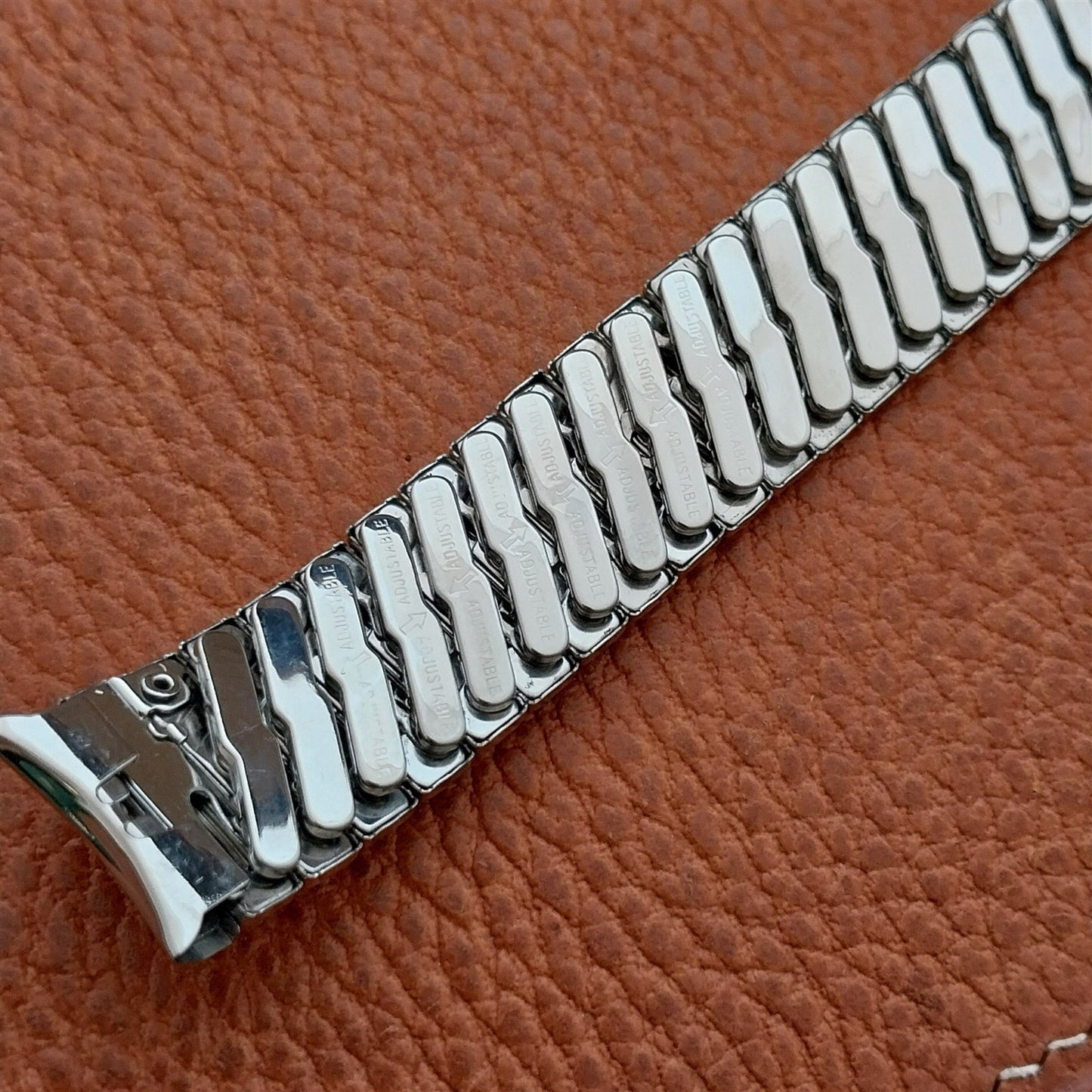 Vintage 17.2m 60s Baldwin Stainless Classic Stretch Unused Watch Band