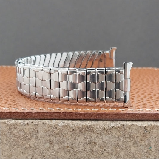 18mm 19mm 20mm Baldwin Stainless Steel Stretch nos 1960s Vintage Watch Band
