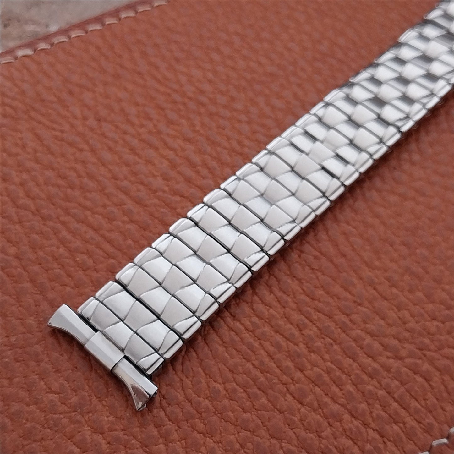 18mm 19mm 20mm Baldwin Stainless Steel Stretch nos 1960s Vintage Watch Band