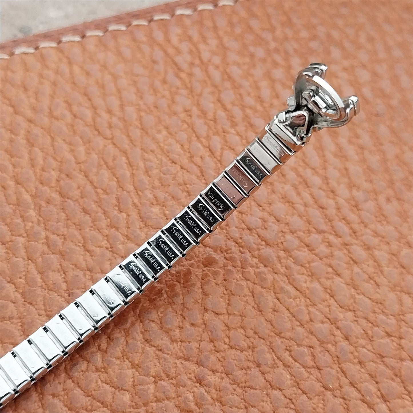 Ladies White Gold RGP & Diamond Speidel Unused Vintage Cocktail Watch Band