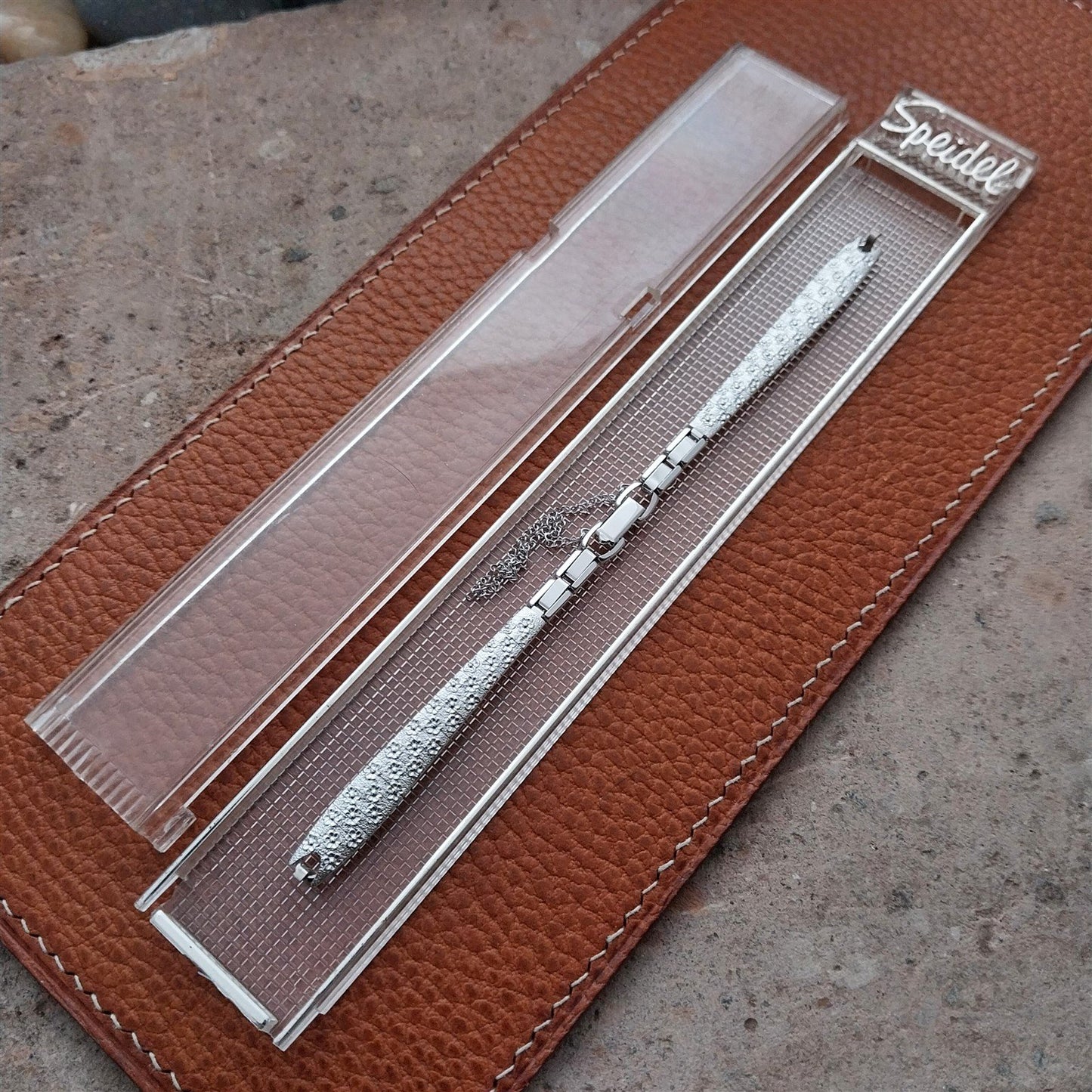 Vintage Ladies White Gold Filled Speidel 1960s Unused Cocktail Watch Band