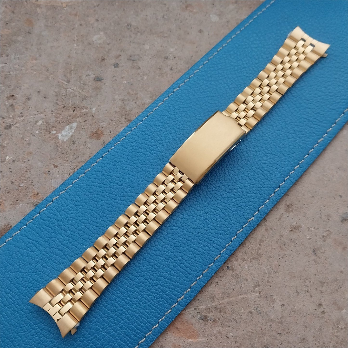 20mm Speidel Hirsch Gold Tone Jubilee Unused Watch Band