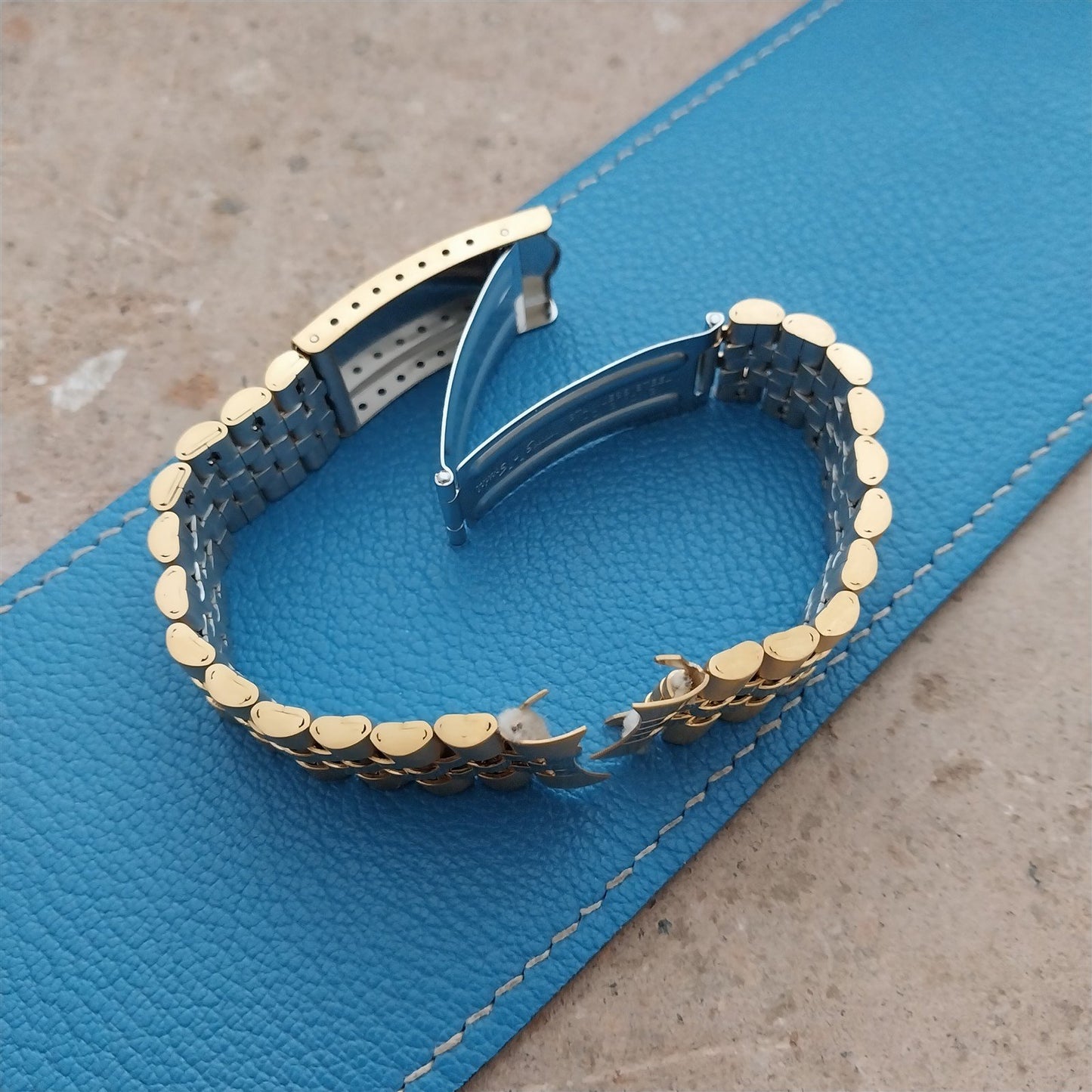 20mm Speidel Hirsch Gold Tone Jubilee Unused Watch Band