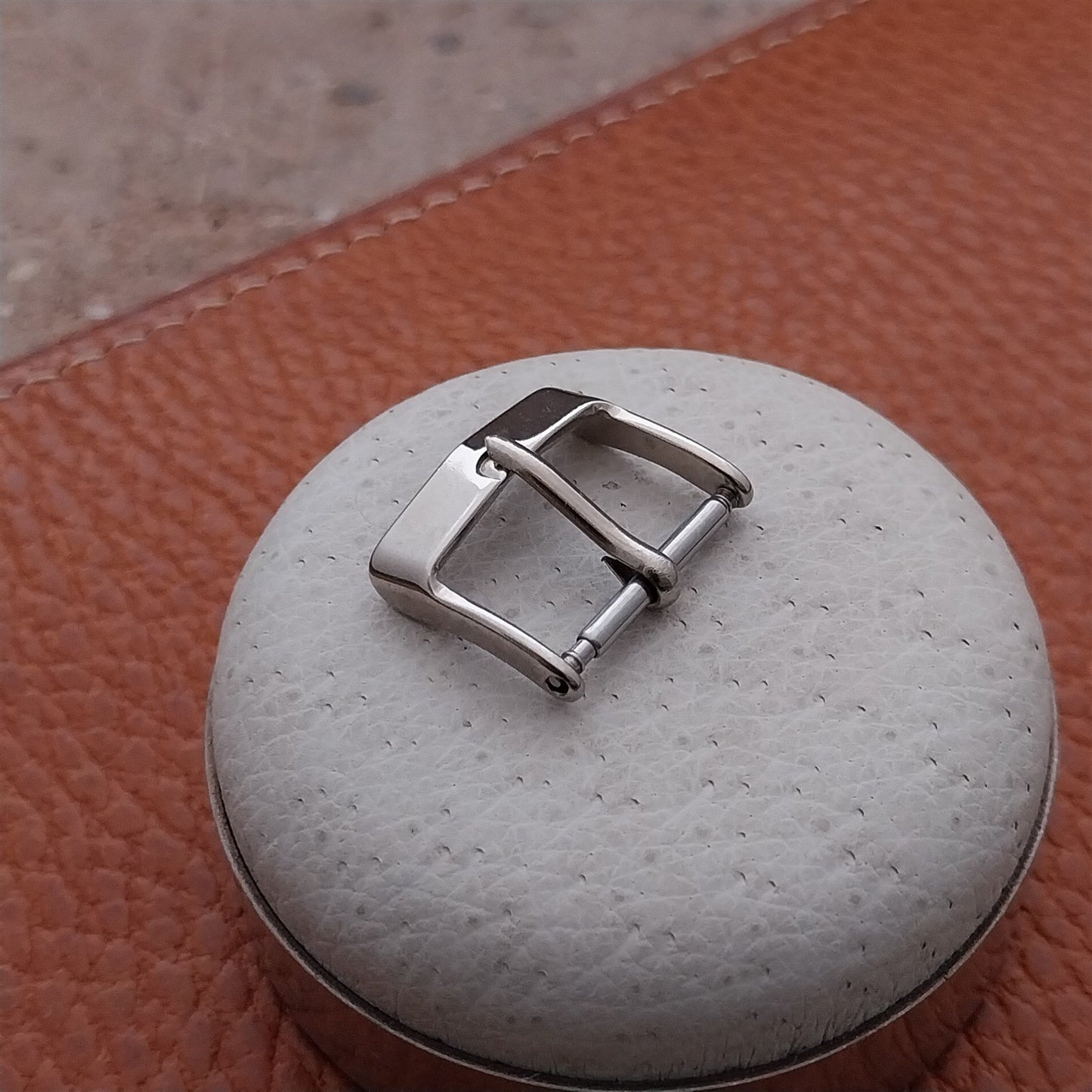 Vintage 5/8" 1950s Classic Silver-Tone nos Unused Watch Strap Buckle