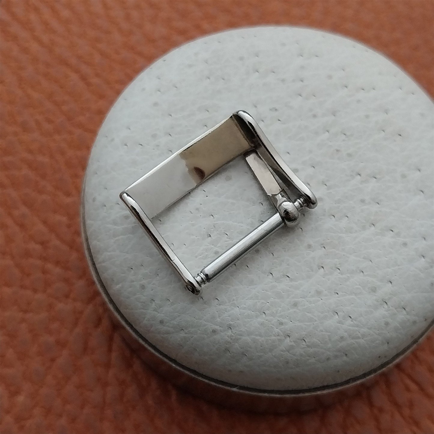 Vintage 5/8" 1950s Classic Silver-Tone nos Unused Watch Strap Buckle