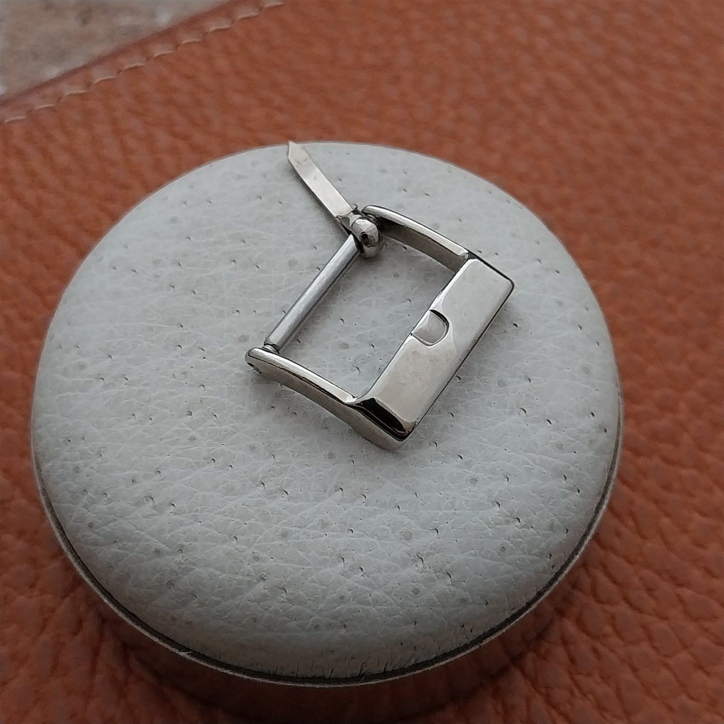 Vintage 5/8" 1950s Classic Silver-Tone nos Unused Watch Strap Buckle