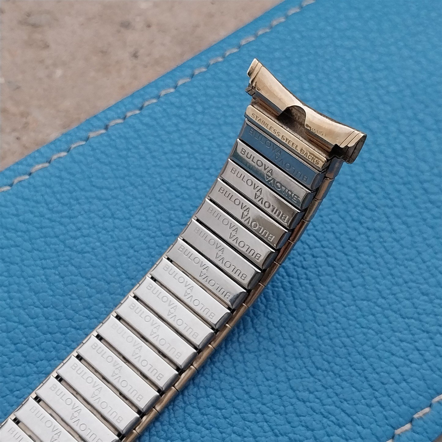 Bulova 10k Gold RGP 19mm 18mm Expansion nos Unused 1970s Vintage Watch Band