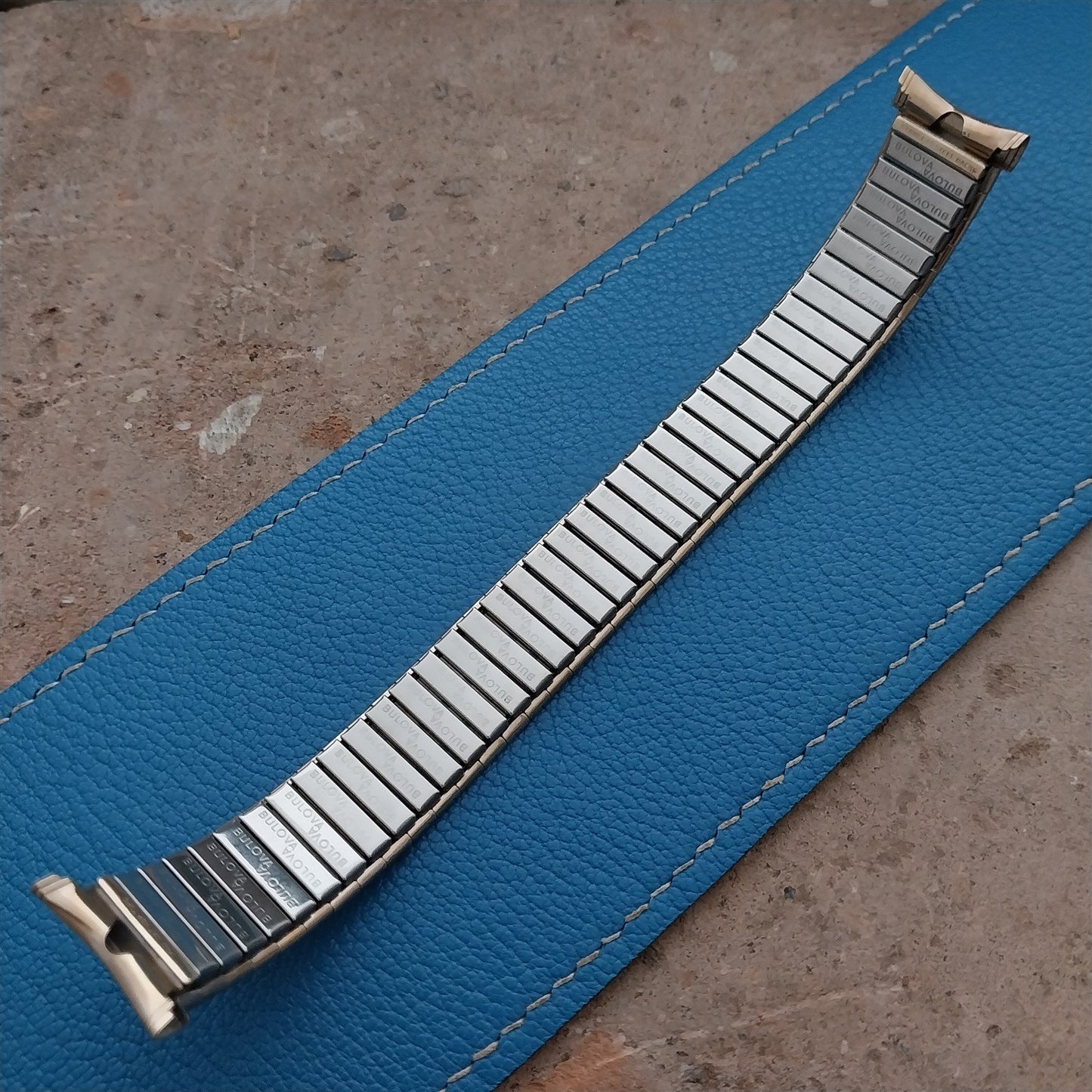 Bulova 10k Gold RGP 19mm 18mm Expansion nos Unused 1970s Vintage Watch Band