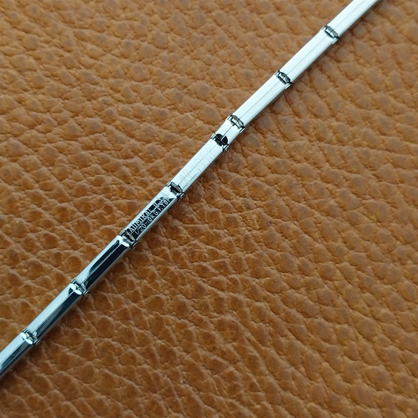 Ladies White Gold-Fill Stretch Admiral 1960s Unused Vintage Cocktail Watch Band