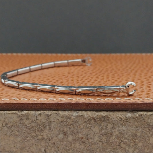 Ladies White Gold-Fill Stretch Admiral 1960s Unused Vintage Cocktail Watch Band