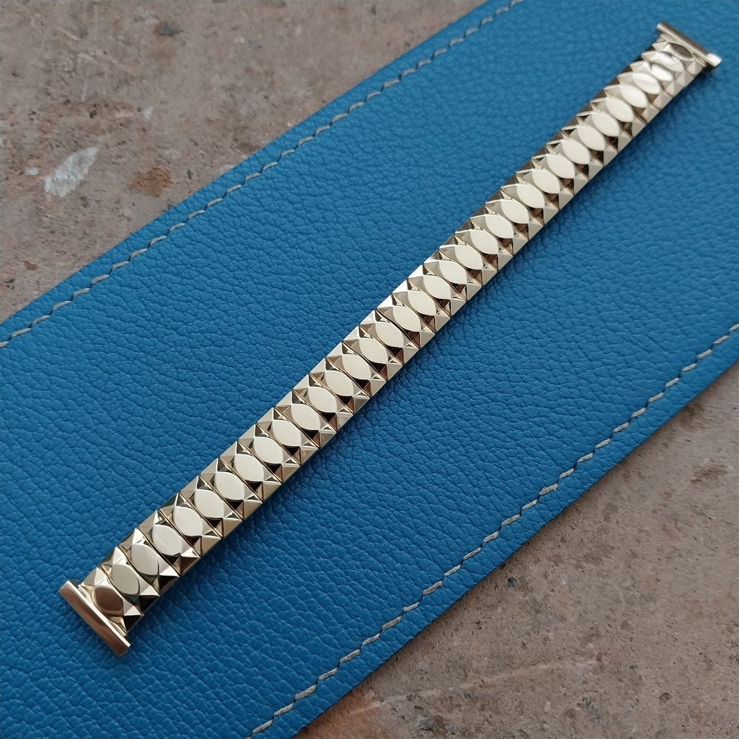 Vintage 1950s 1/2" Yellow Gold-Filled Speidel Unused Classic Stretch Watch Band