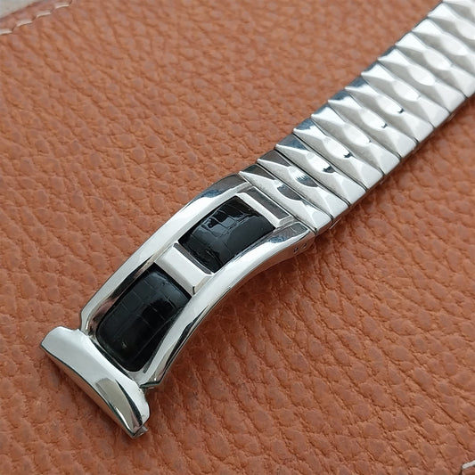 Pontiac Stainless Steel & Faux Alligator Unused 1950s Vintage Watch Band