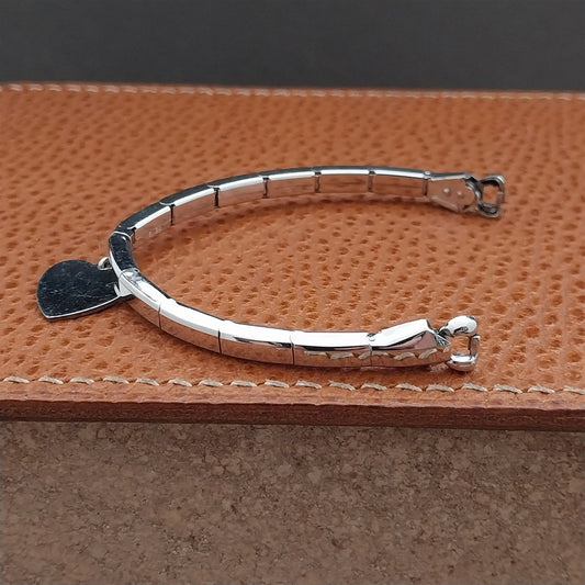 White Gold-Fill Ladies Gemex Sweetheart 1950s Vintage Cocktail Watch Band