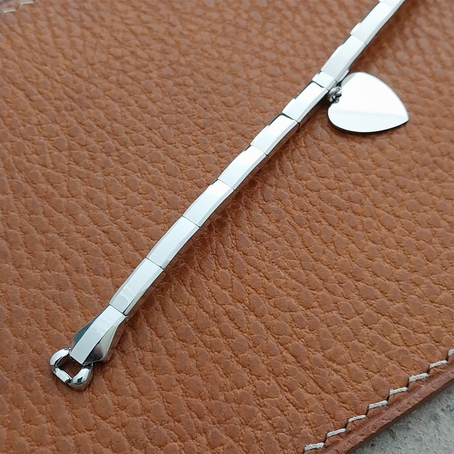 White Gold-Fill Ladies Gemex Sweetheart 1950s Vintage Cocktail Watch Band