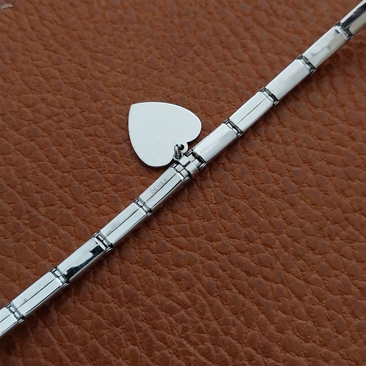 White Gold-Fill Ladies Gemex Sweetheart 1950s Vintage Cocktail Watch Band