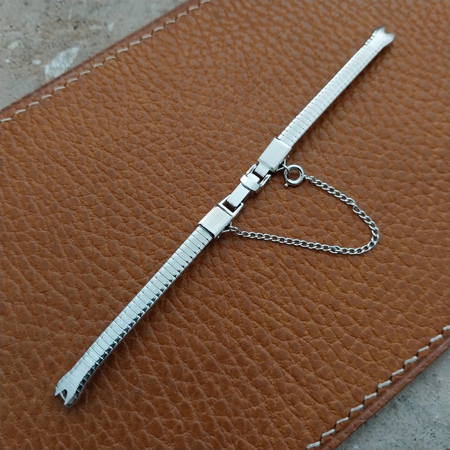50s Vintage Ladies Short White Gold-Fill JB Champion Unused Cocktail Watch Band
