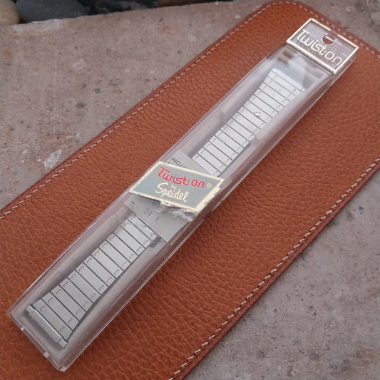 Vintage Speidel Stainless & Gold-Tone 19mm 20mm 22mm Classic 1970s Watch Band