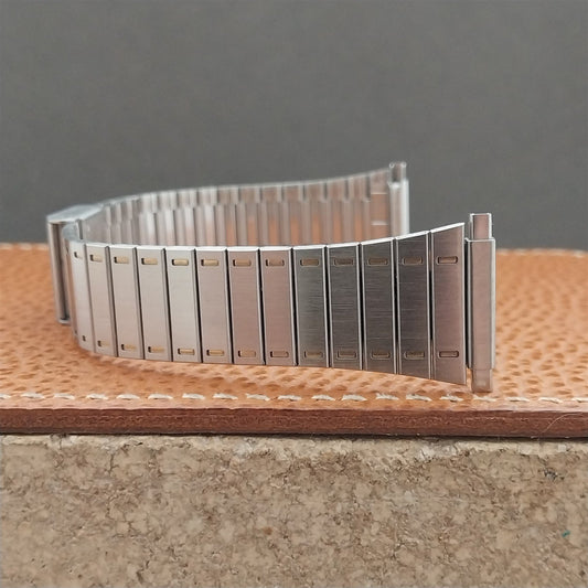 Vintage Speidel Stainless & Gold-Tone 19mm 20mm 22mm Classic 1970s Watch Band