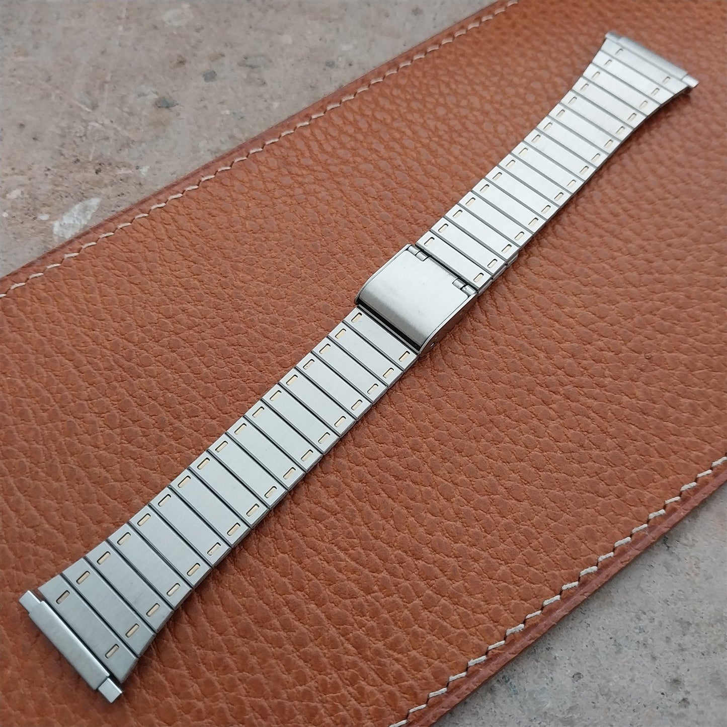 Vintage Speidel Stainless & Gold-Tone 19mm 20mm 22mm Classic 1970s Watch Band