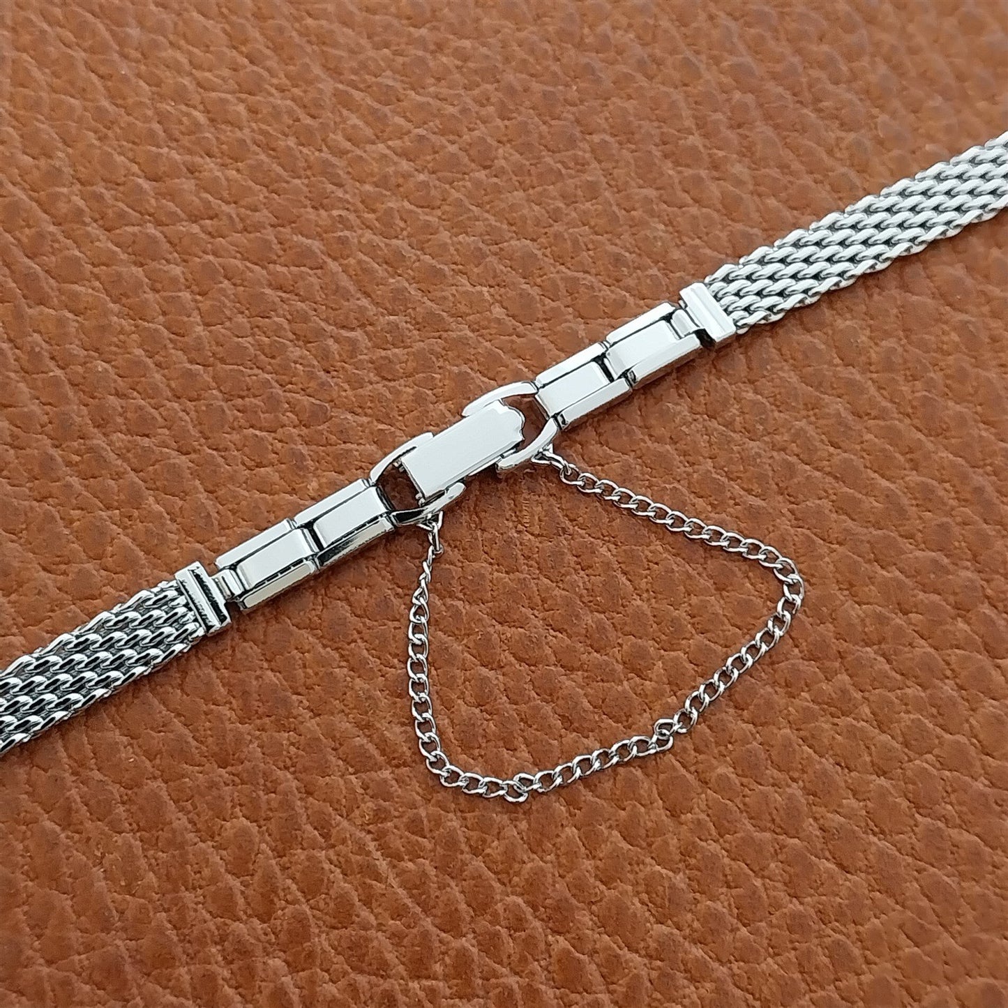 Speidel White Gold RGP Mesh Unused Ladies 1970s Vintage Cocktail Watch Band