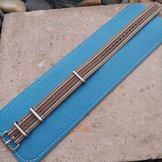 19mm Ribbed Striped Nylon Classic G10 Watch Strap