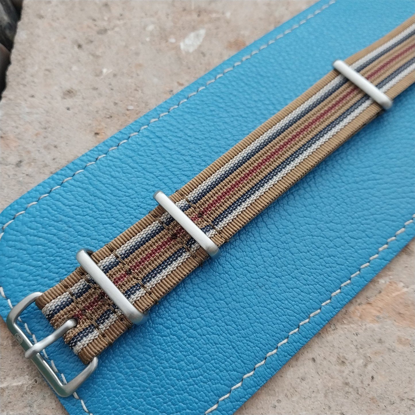 19mm Ribbed Striped Nylon Classic G10 Watch Strap