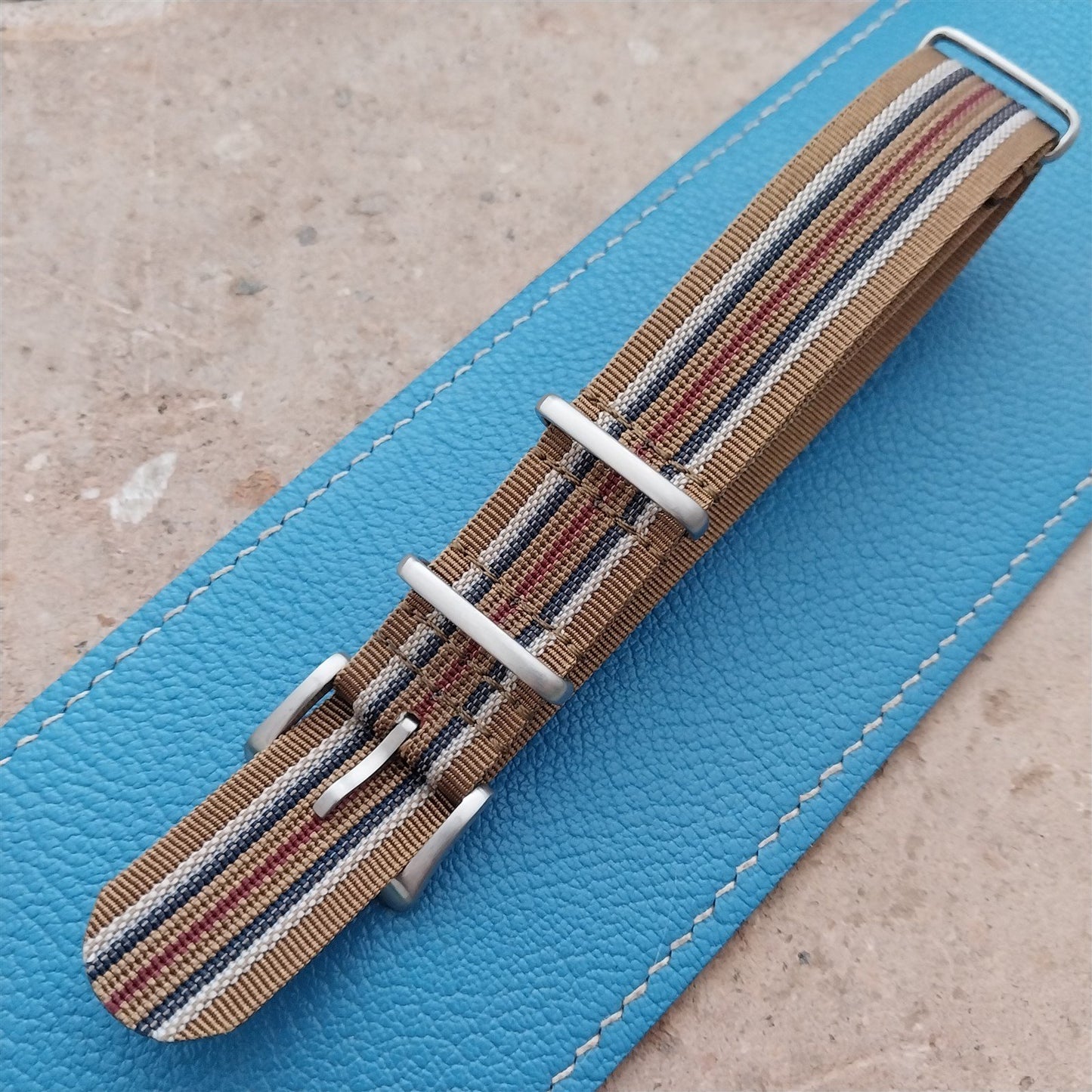 20mm Ribbed Striped Nylon Classic G10 Watch Strap