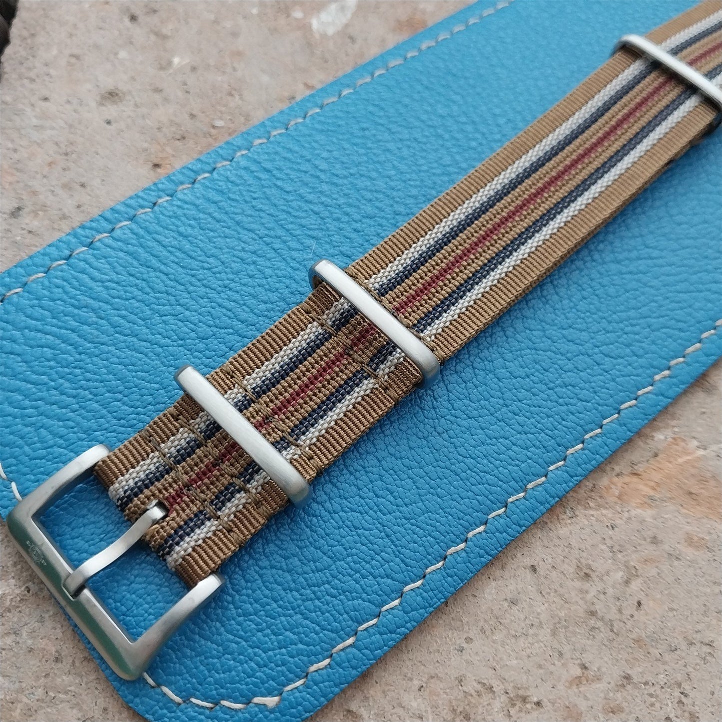 20mm Ribbed Striped Nylon Classic G10 Watch Strap