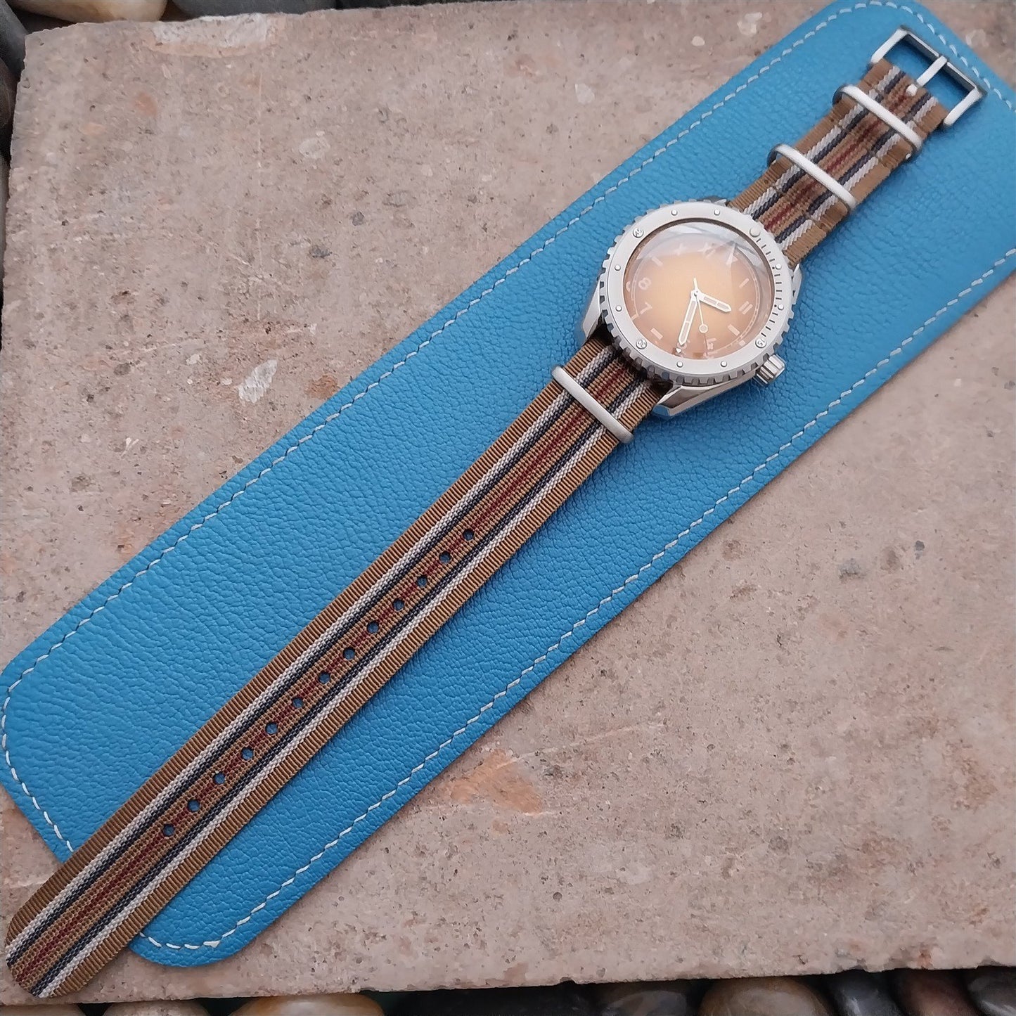 20mm Ribbed Striped Nylon Classic G10 Watch Strap