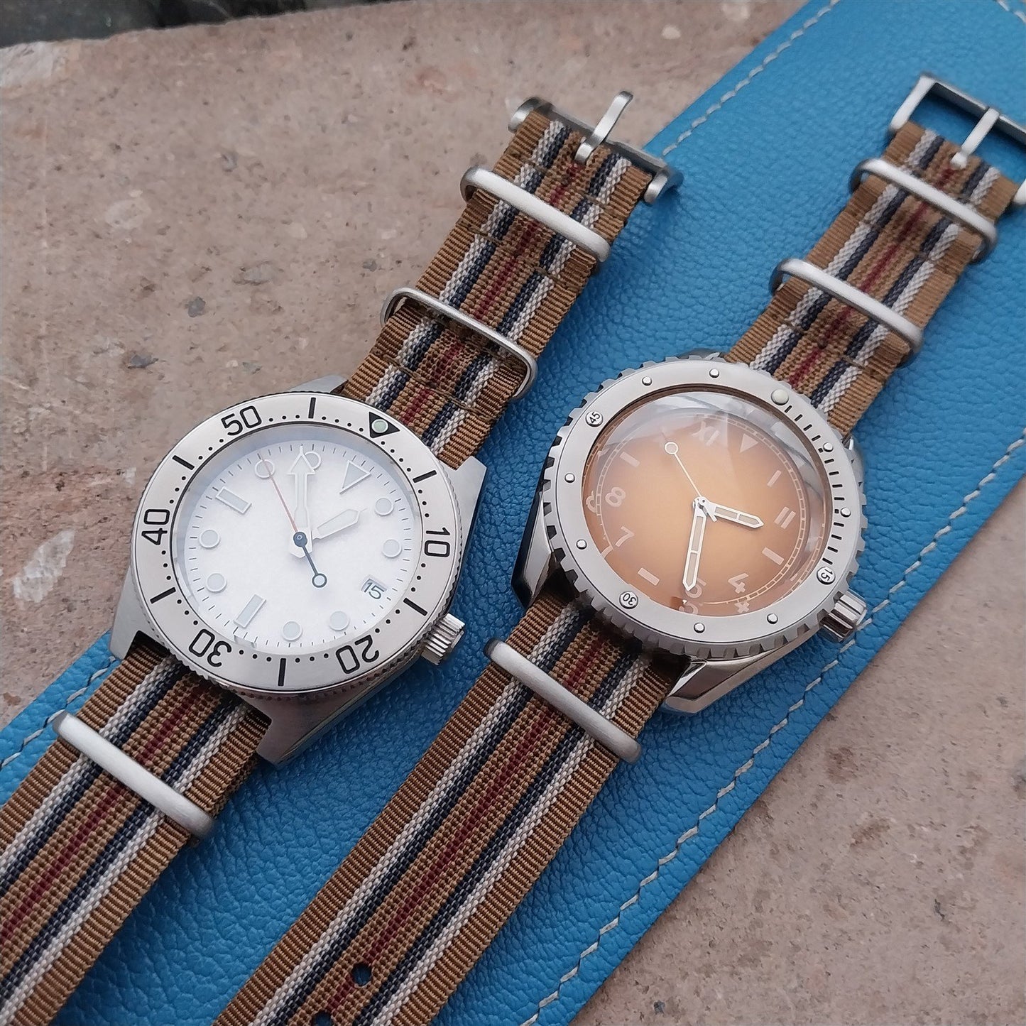 20mm Ribbed Striped Nylon Classic G10 Watch Strap