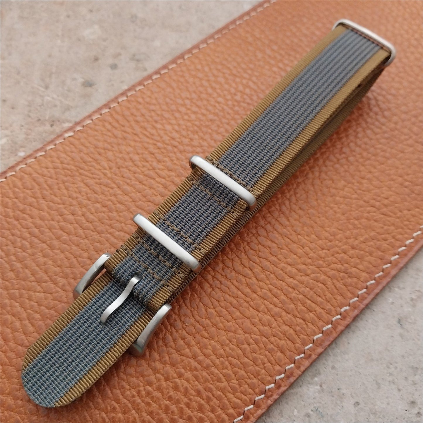 20mm Ribbed Striped Nylon Classic G10 Field Watch Strap